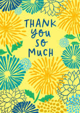 Thank You vibrant floral card created by patternmuse