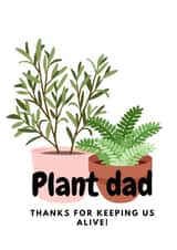 Plant dad Father's day card created by The Sage Bird