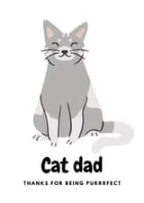 Cat dad Father's Day card created by The Sage Bird