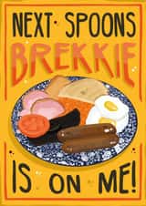 Classic Spoons Plate Breakfast Card created by AbiGoLucky