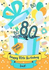 Happy 80th Birthday Card for Dad created by Little Silverleaf