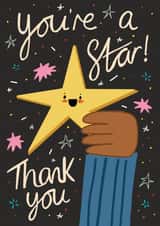 YOU'RE A STAR THANK YOU CARD created by NICHOLA COWDERY ILLUSTRATIONS