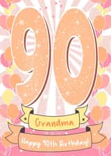 Happy 90th Birthday Grandma Card created by Little Silverleaf
