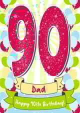 Happy 90th Birthday Dad Card created by Little Silverleaf