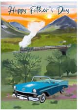 Happy Father’s Day classic car card created by Leanne Mullen