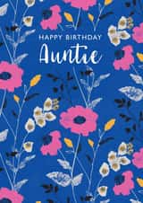 Collaged floral birthday card created by Rebecca Prinn