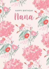 Collaged floral Nana birthday card created by Rebecca Prinn