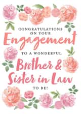 Floral Engagement Card - Brother and Sister in Law created by Juniper and Rose Studio