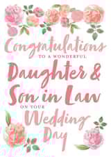 Floral Wedding Card - Daughter and Son in Law created by Juniper and Rose Studio