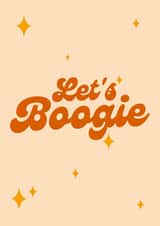 Let's Boogie 70s disco card created by Lauren Beth Designs