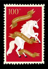 100th Birthday Magical Unicorn card created by TRICIA O