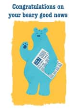 Cute bear pun congratulations card created by Karentoons
