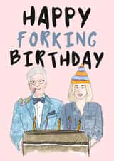 THE GOOD PLACE - HAPPY FORKING BIRTHDAY CARD created by @punbelievable