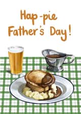 Pie themed Father’s Day Card created by Katie Tinkler illustration