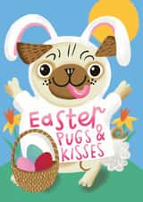 Bunny Pug: Easter Pugs & Kisses! created by @AimeeStevens.Design