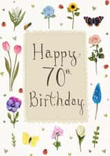 70th Birthday card created by Love Lucy Illustration