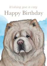 Chow Chow Happy Birthday created by Silvia Whiteley Art