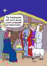 Mangers don't smell great to the Three Wise Men. created by Phil Witte