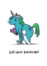 Get Well Soon Unicorn created by Toonicorns