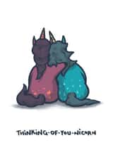 Thinking of You Unicorn created by Toonicorns