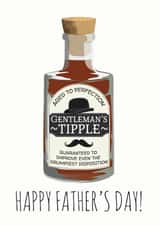 Funny Hand-Illustrated Gentleman's Tipple Father's Day Card created by whimsical AF