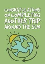 Birthday Card - 365 days around the sun - happy birthday - For your loved ones created by @EmilySwallow