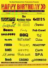 Music Festival Birthday Card 1001 created by Dead Pixel Asylum