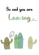 Cactus leaving card created by Kaytealogy 