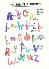 The Alphabet of Birthdays - Birthday Card created by Maxine Lee-Mackie