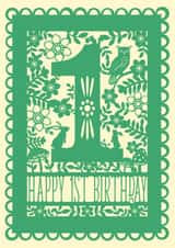 Woodland First Birthday Card created by Pogofandango