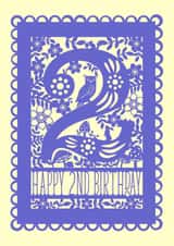 Woodland 2nd Birthday Card 1001 created by Pogofandango