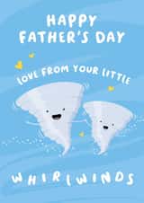 Cute Whirlwinds Fathers Day Card - Dad - Love From Your Little Whirlwinds created by Macie Dot Doodles