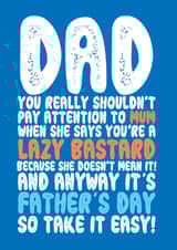 Funny Lazy Dad Father's Day created by On Fire Typography