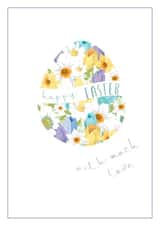 Happy Easter- Pretty Floral Easter Egg Card created by Pink Pig