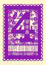 Woodland 4th Birthday Card created by Pogofandango