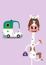 Dr Horse - Get Well Greeting Card created by My Strawberry Monkey