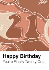 Pink Boho Inspired 21st Birthday Card created by Beth Hall Art