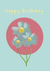 Blue Pansy Flower Birthday Card created by Kylie Heard
