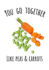 You go together like peas & carrots, Wedding, Engagement, Wedding card created by Ellie & Co