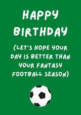 Birthday Fantasy Football Card created by Natalie Cass