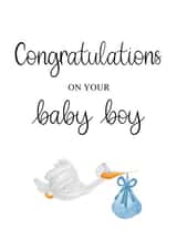 Congratulations New Baby card created by Kalm Lettering