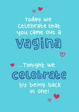Celebratory sex card created by Blue Kiwi Design