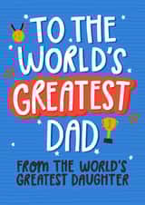 happy father's day from the world's greatest daughter  created by katie illustrated