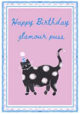 Happy Birthday Glamour Puss created by Danielle Villiers-Smith