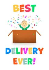 Best Delivery Ever! New Baby Card created by Kattra.art