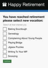 Cheeky | Funny | Government Gateway | Retirement Card created by Pottsy Prints