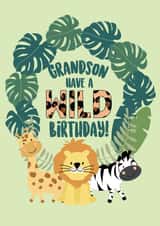 Grandson Wild Birthday Card created by @Laura Lonsdale Designs