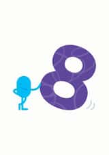 8th Birthday Card 1002 created by Hello Squid