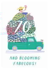 Blooming Fabulous 70th Birthday Card - for Granny Grandma - for Mum or in-Law created by Painted Parasol Studio
