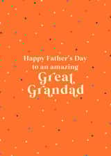 Cute Typography Fathers Day Card - Great Grandad - Polka Dots - Happy Father's Day To An Amazing Great Grandad created by Kamiya Chirodian